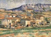 Paul Cezanne near the village garden painting